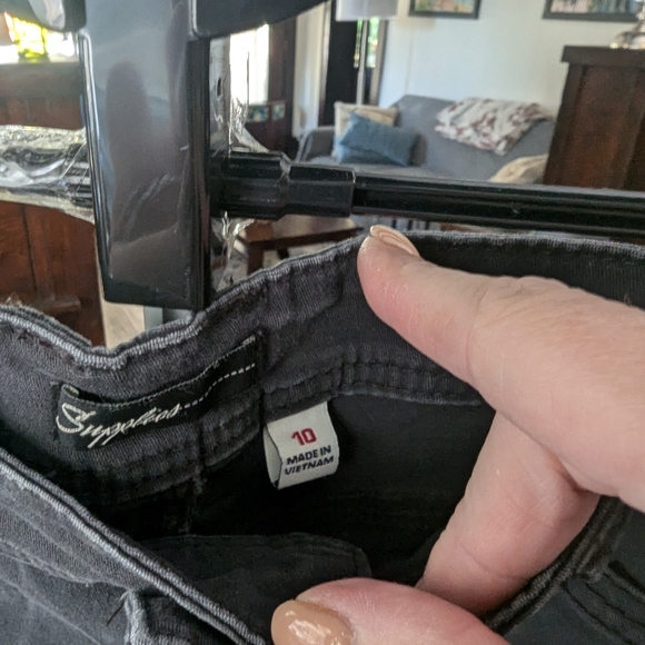 Stretchy ankle cargo jeans size 10 excellent - Picture 2 of 10